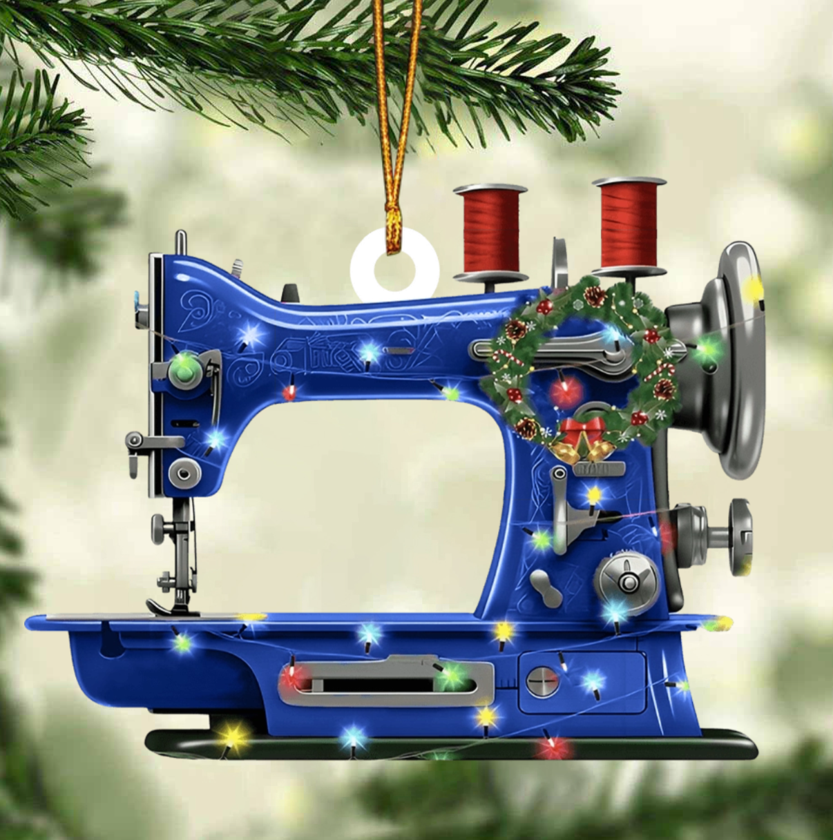 Custom Name Christmas Sewing Machine Personalized Sewing Ornament ON1442