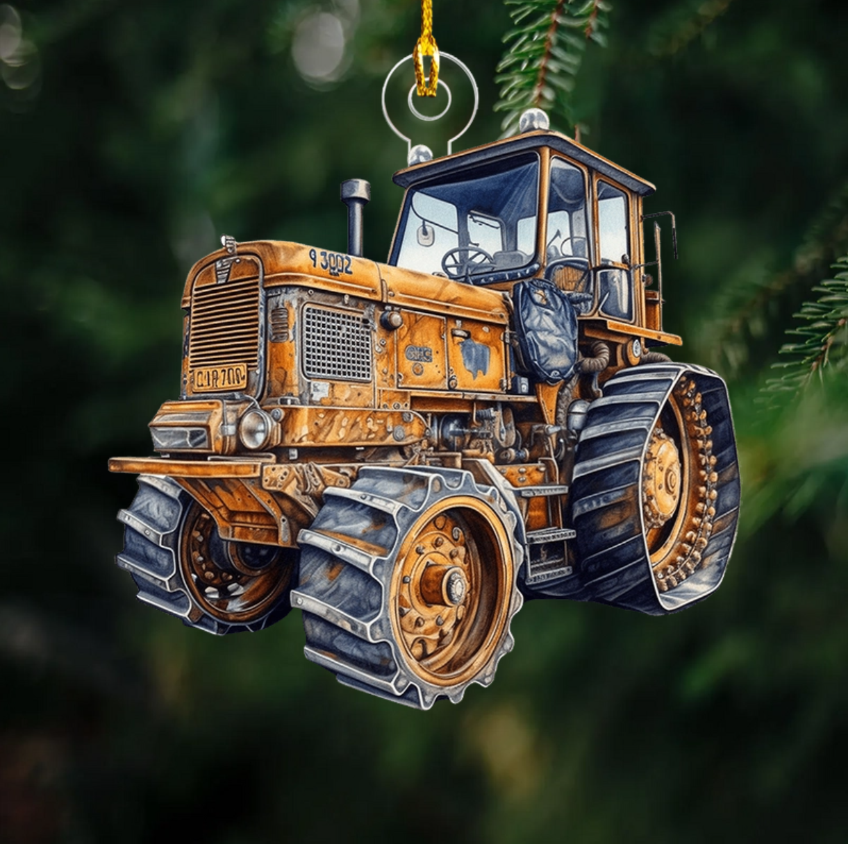 Personalized Road Roller Christmas Ornament, Custom Name Heavy Equipment Lovers Ornament ON1564