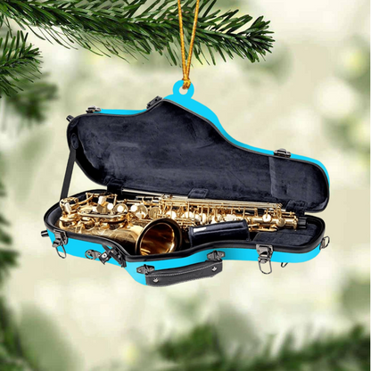 Personalized Saxophone Christmas Ornament, Custom Name Saxophone Player Ornament ON1619