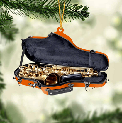 Personalized Saxophone Christmas Ornament, Custom Name Saxophone Player Ornament ON1619