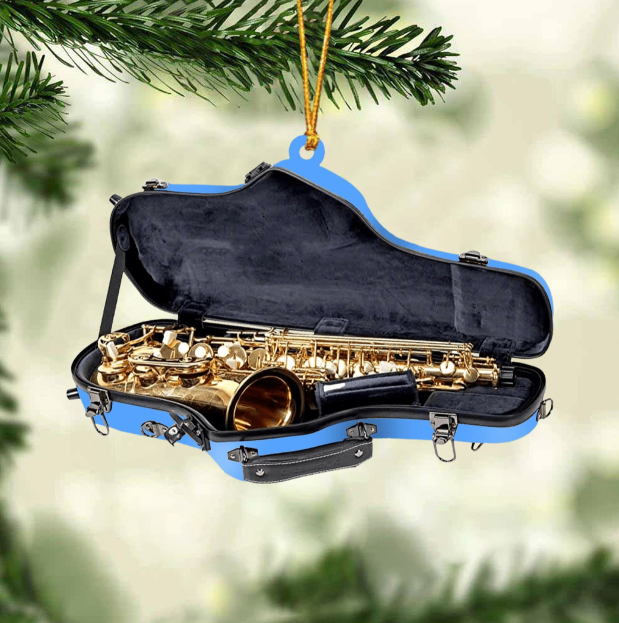 Personalized Saxophone Christmas Ornament, Custom Name Saxophone Player Ornament ON1619