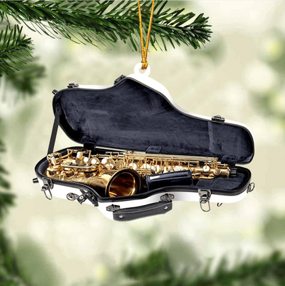 Personalized Saxophone Christmas Ornament, Custom Name Saxophone Player Ornament ON1619