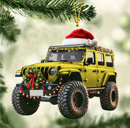 Christmas Style Off-road Car Personalized Christmas Ornament, Custom Name Off-road Car Lover Ornament ON1739