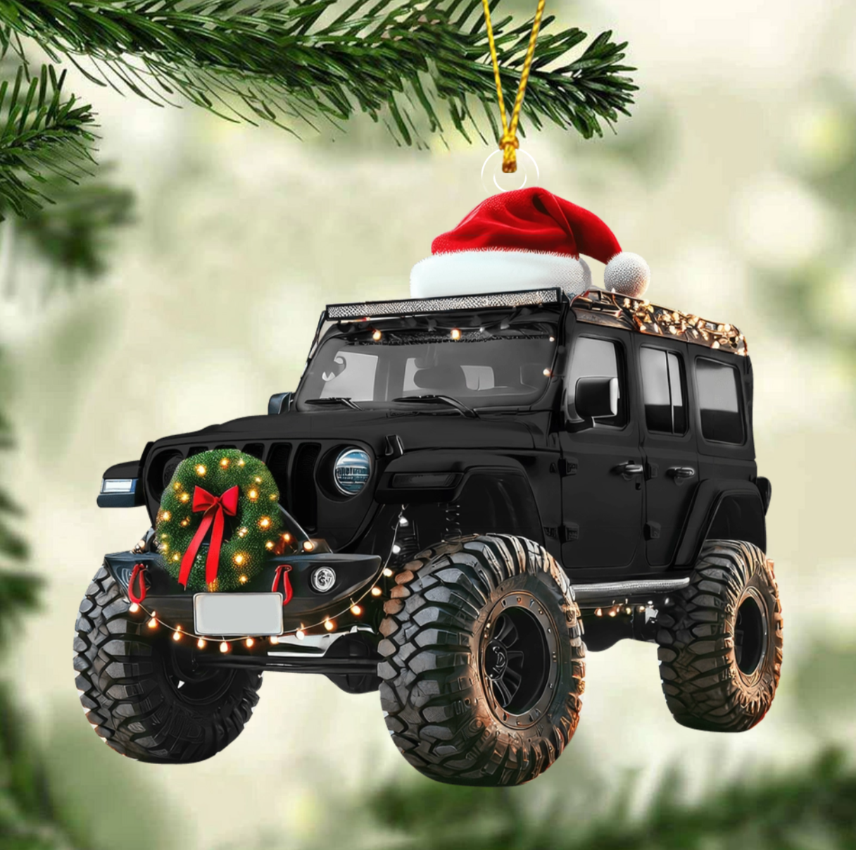 Christmas Style Off-road Car Personalized Christmas Ornament, Custom Name Off-road Car Lover Ornament ON1739