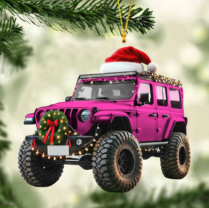 Christmas Style Off-road Car Personalized Christmas Ornament, Custom Name Off-road Car Lover Ornament ON1739