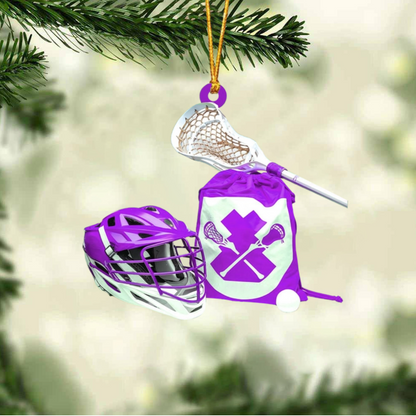 Personalized Lacrosse Christmas Ornament - Custom Name Lacrosse Player Ornament ON1618