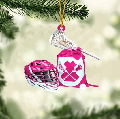 Personalized Lacrosse Christmas Ornament - Custom Name Lacrosse Player Ornament ON1618