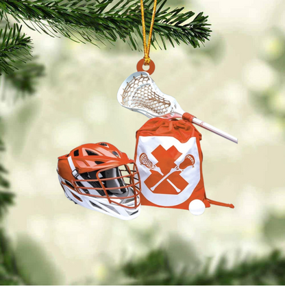 Personalized Lacrosse Christmas Ornament - Custom Name Lacrosse Player Ornament ON1618