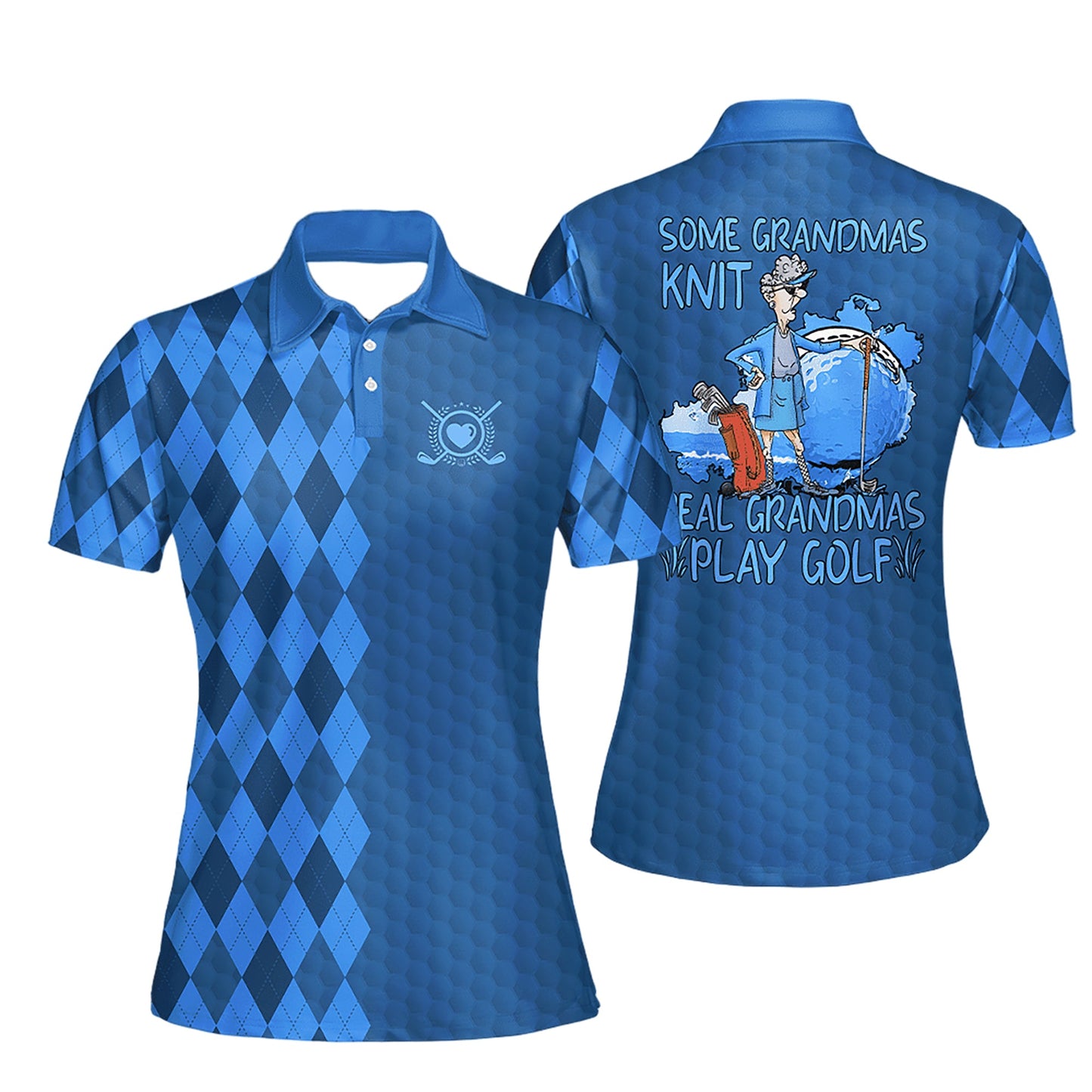 Some Grandmas Knit Golf Polo Shirt I0205