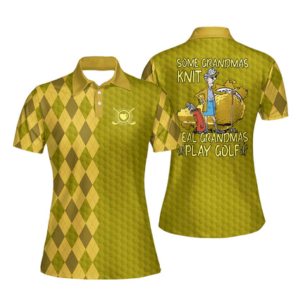 Some Grandmas Knit Golf Polo Shirt I0205