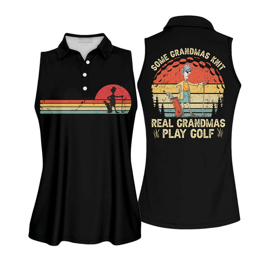 Real Grandmas Play Golf Black Shirts I0213