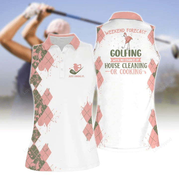 Weekend forecast flamingo women short sleeve polo shirt sleeveless polo shirt, golf team uniform GY0418