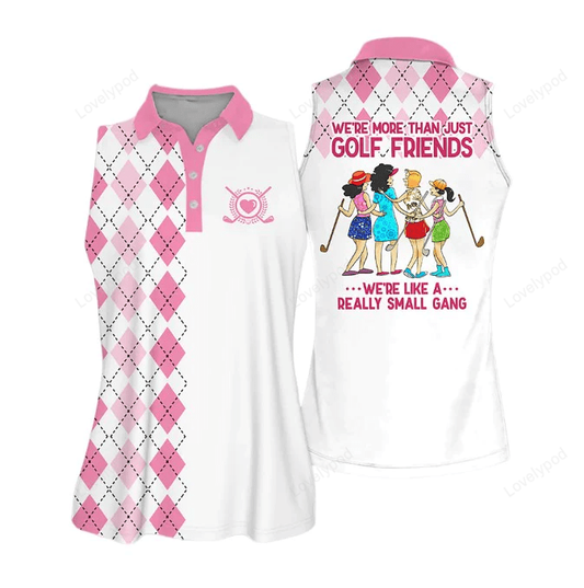 Golf friends colorfun short sleeve polo shirt, golf sleeveless women polo shirt GY0696