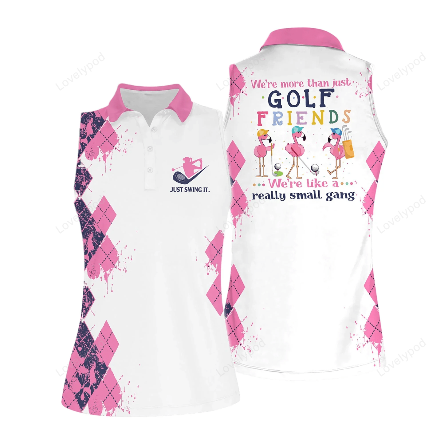 Small gang women short sleeve polo shirt sleeveless golf polo, women’s jersey polo shirt GY0782