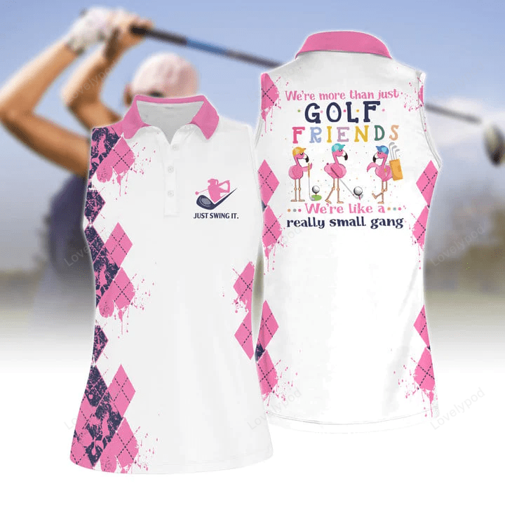 We're more than just golf friends small gang women short sleeve polo shirt sleeveless polo shirt GY0437