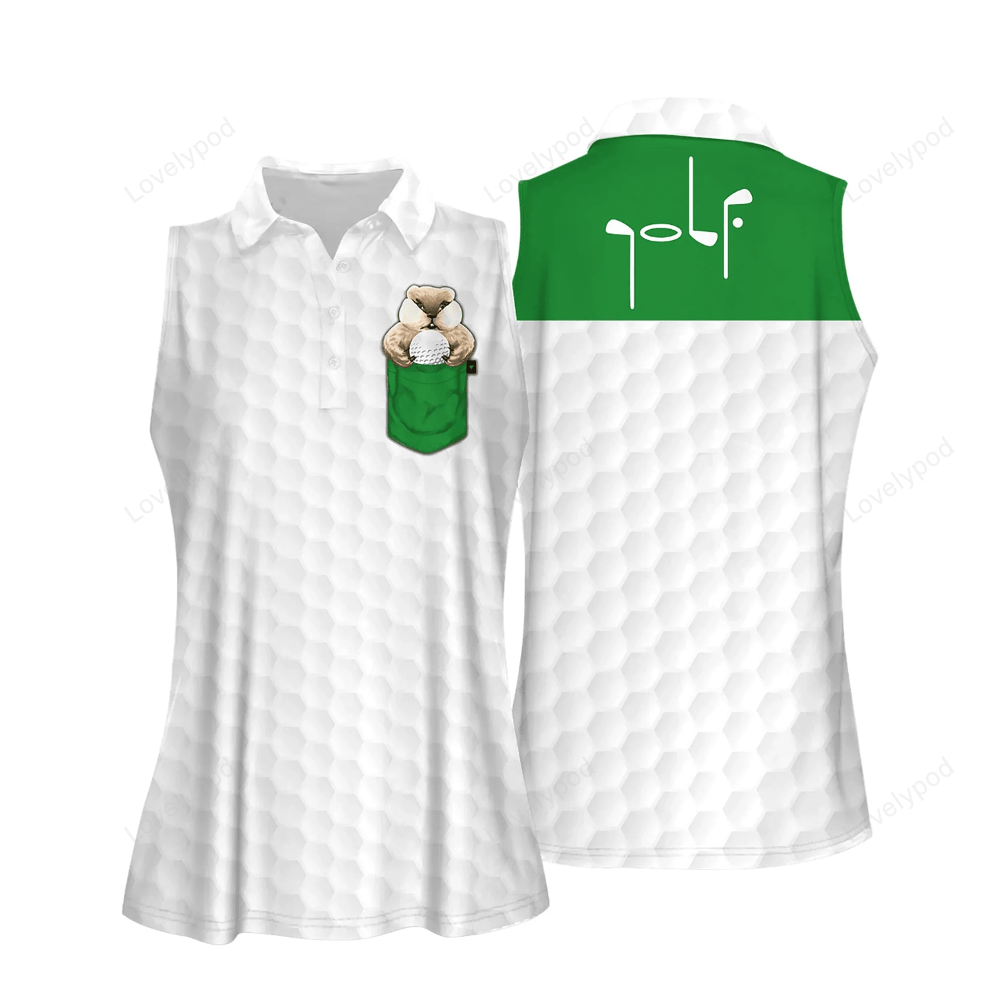 Gopher golf women short sleeve polo shirt, sleeveless polo shirt for women GY0629