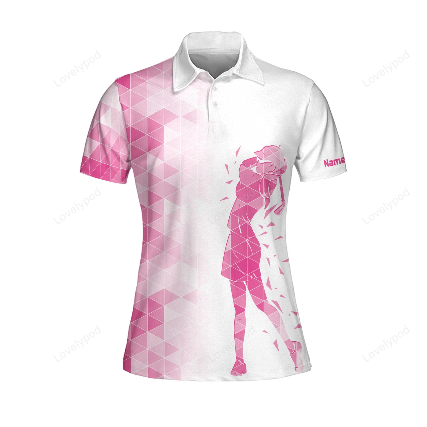 Pink funny women golf polo shirt, personalized funny golf shirts for women, ladies short sleeve golf shirt GY0925