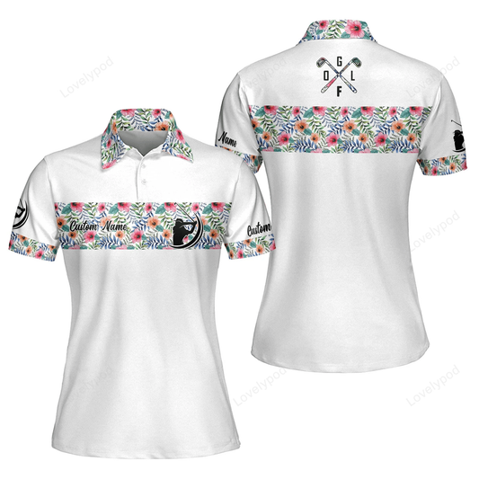 3d funny golf polo shirt, personalized funny golf shirts for women, ladies short sleeve golf shirt GY0893