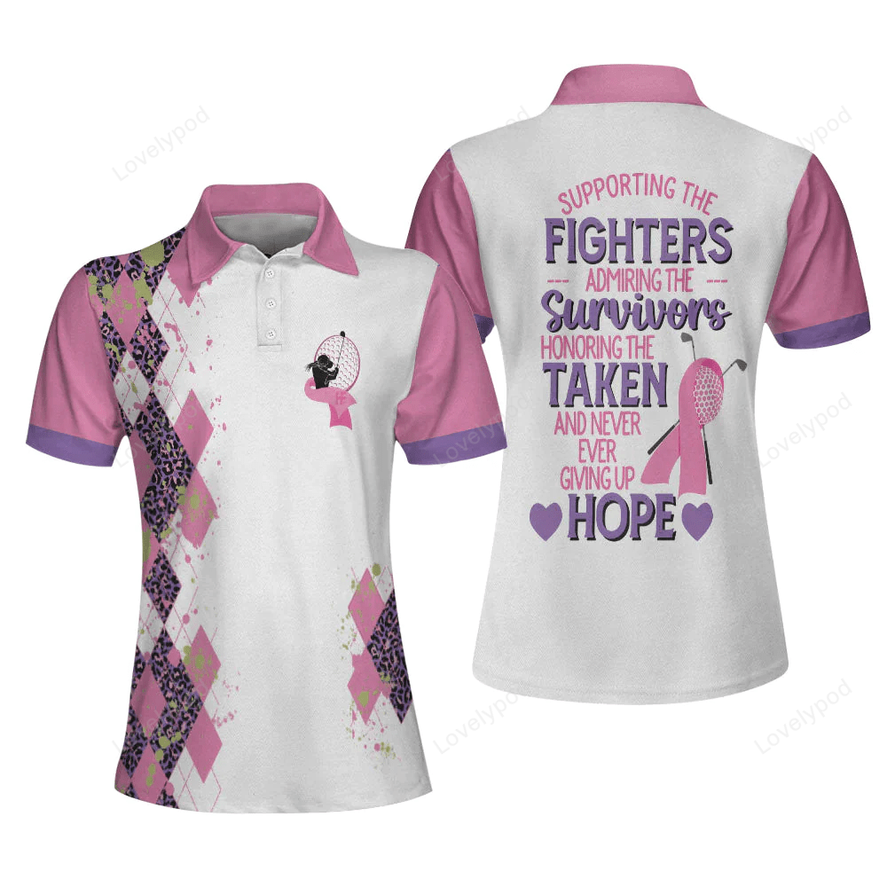 Supporting survivors taken hope golf polo shirt, personalized funny golf shirts for women, ladies short sleeve golf shirt GY0987