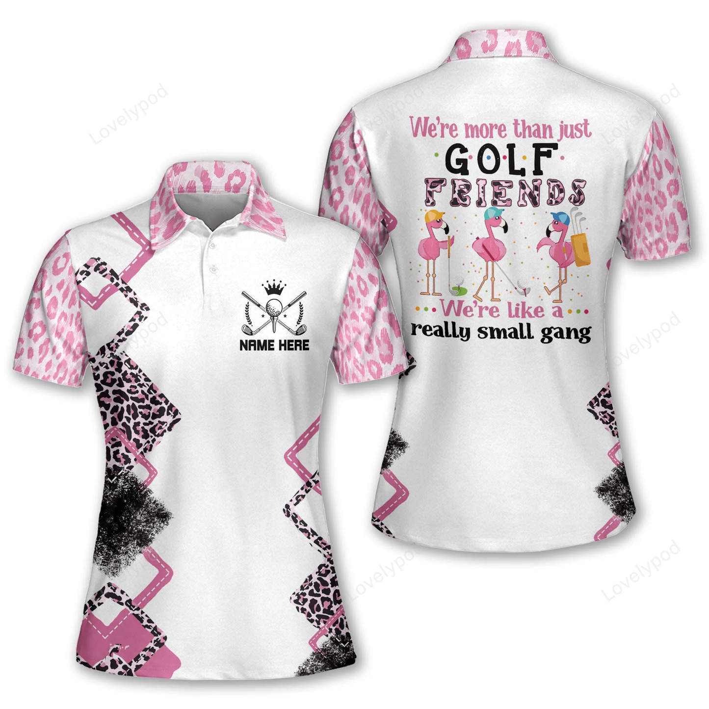 We more than just golf friend polo shirt, ladies short sleeve golf shirt GY0965