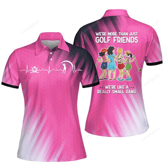 Golf friends nice shot team muticolor short sleeve women polo shirt for ladies golf shirt GY1029