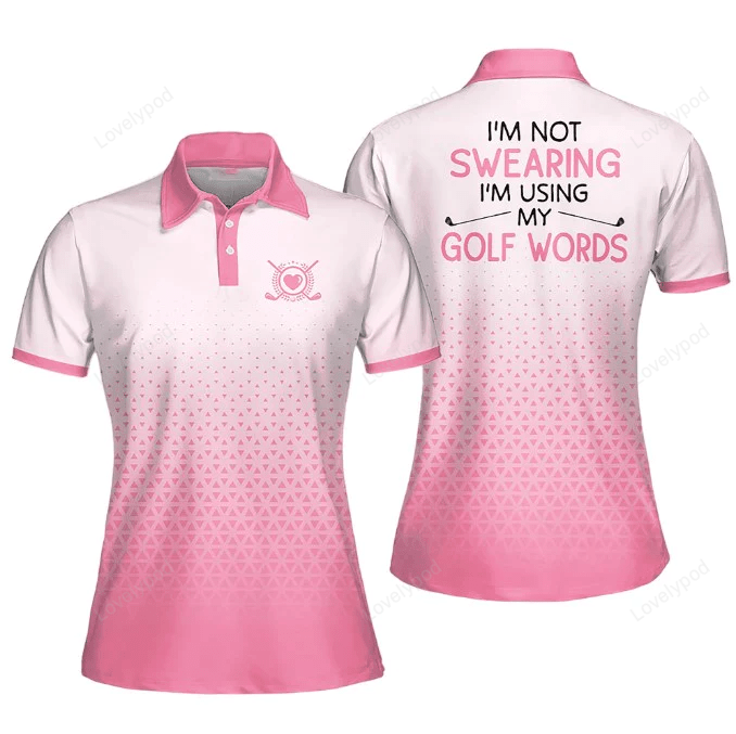 I'm not swearing short sleeve golf polo shirt, golf polo shirt for women GY1048