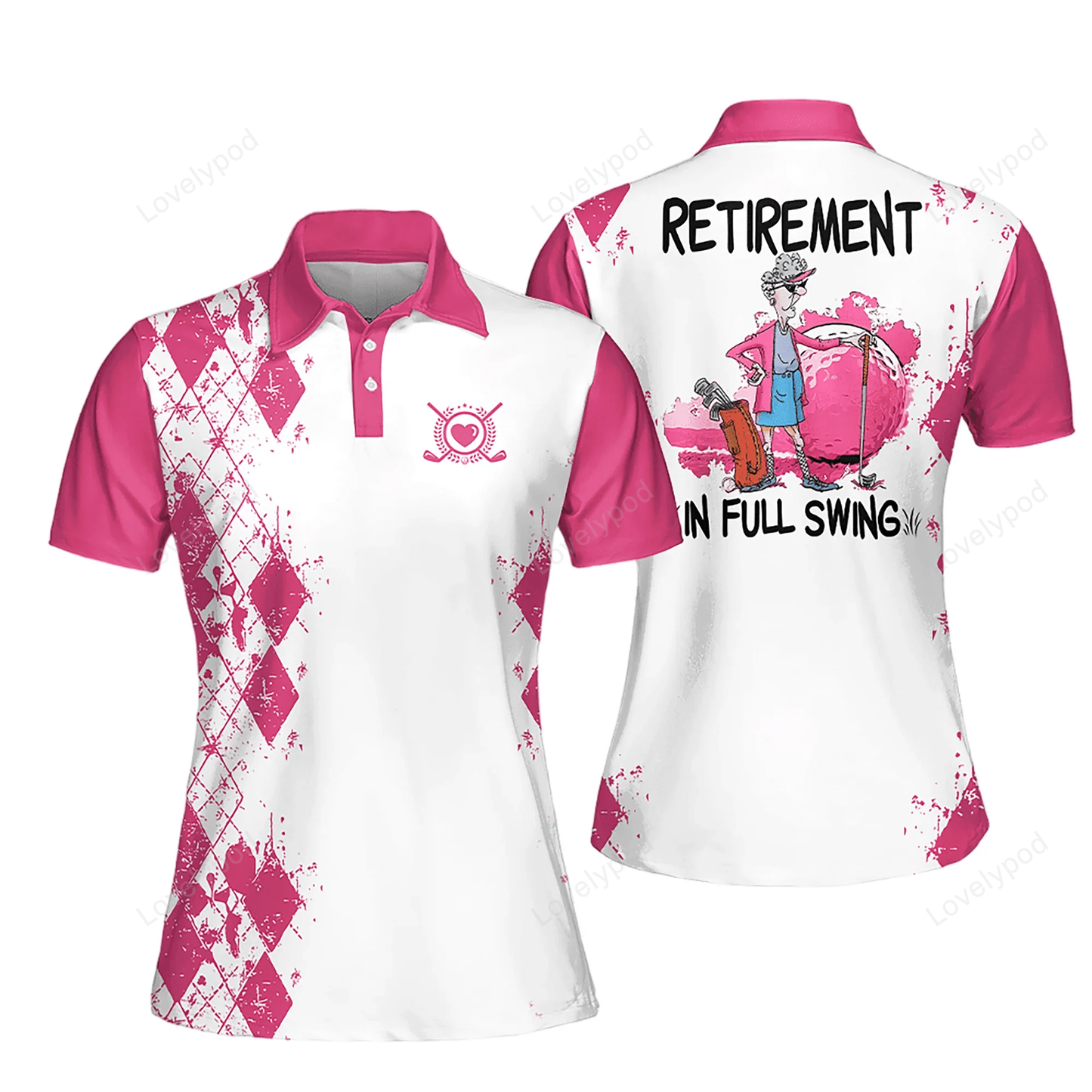 Sleeveless women polo shirt for ladies, retirement in full swing shirt, golf retirement shirt GY1052