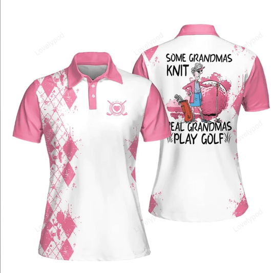 Golf some grandmas knit shirt muticolor short sleeve women, polo shirt for ladies, golf shirt GY1061