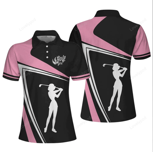 Woman golf short sleeve women polo shirt, golf shirt for ladies, gift for golf player GY1102