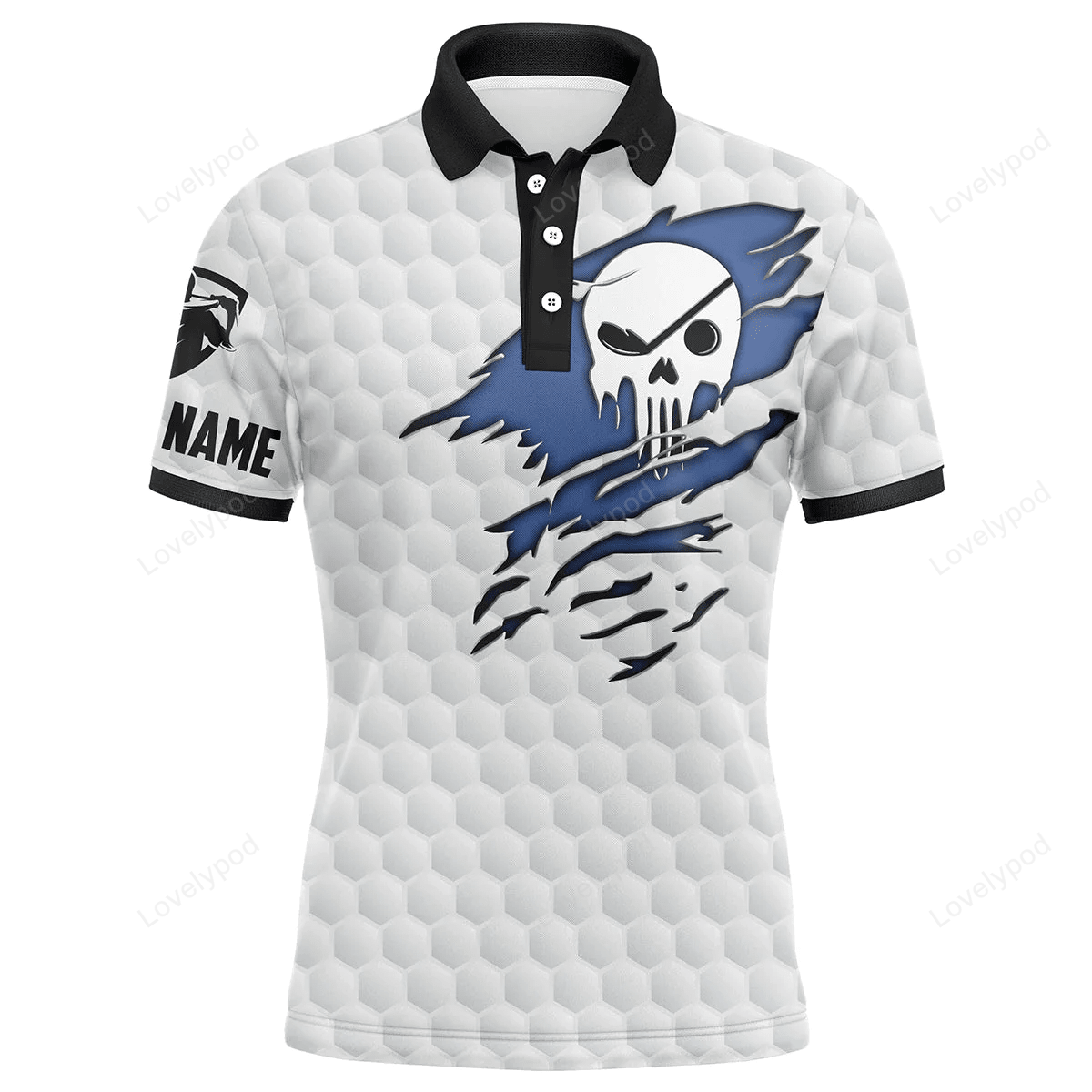 Skull golf pattern polo shirt - gofl men polo shirt - gifts to get for your dad GY1144