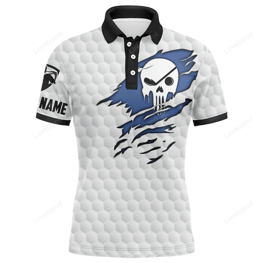 Skull golf pattern polo shirt - gofl men polo shirt - gifts to get for your dad GY1144