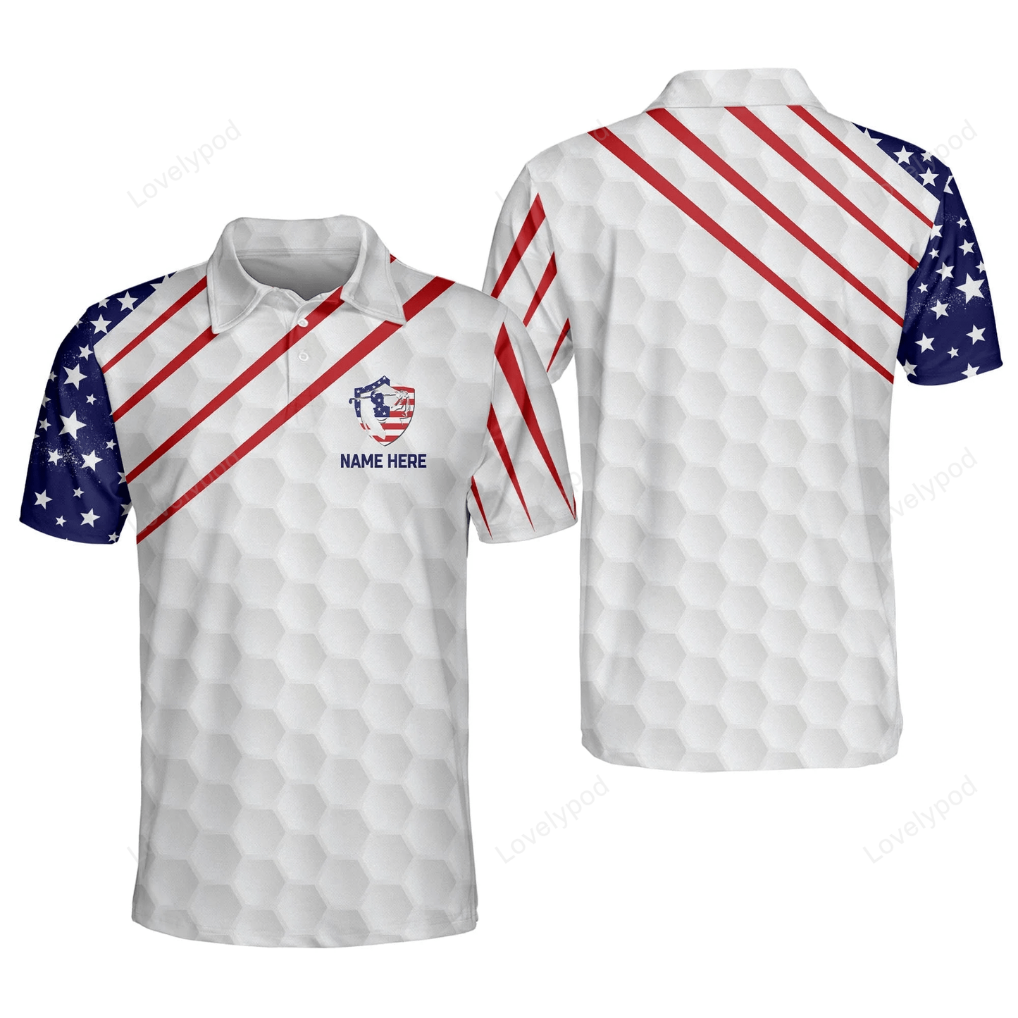 American flag golf polo shirt, personalized golf polo shirts for men, men's golf shirts short sleeve dry fit GY1339