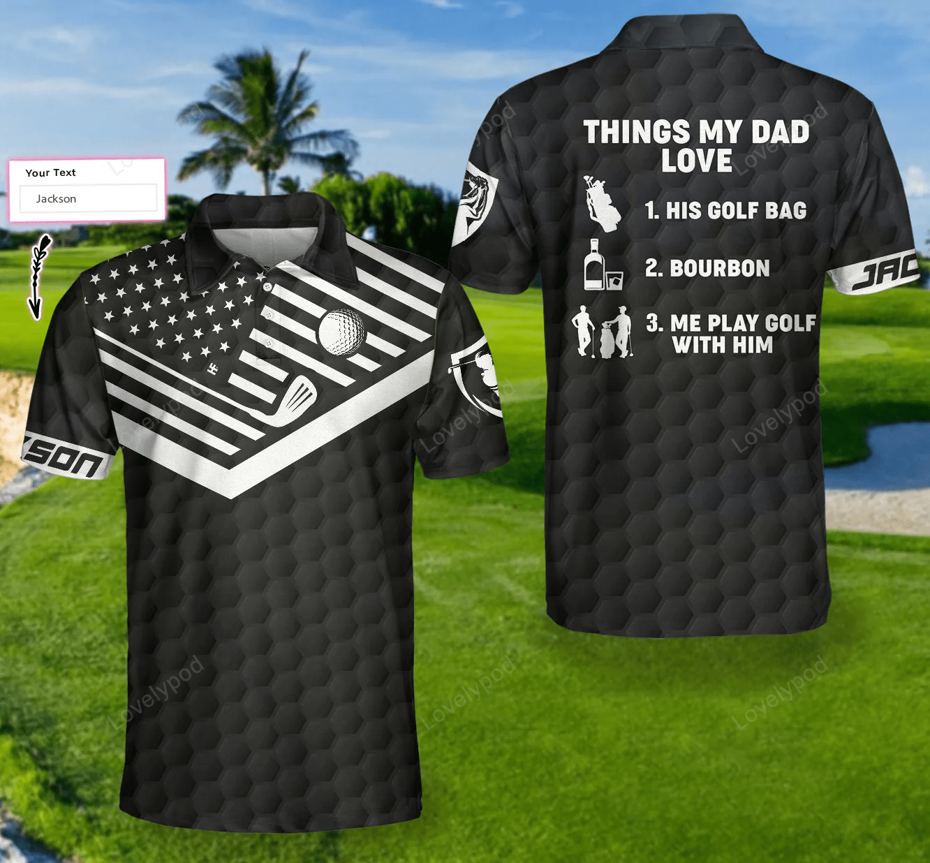 Things my dad love golfing and bourbon polo shirt - gofl men polo shirt - gifts to get for your dad GY1177