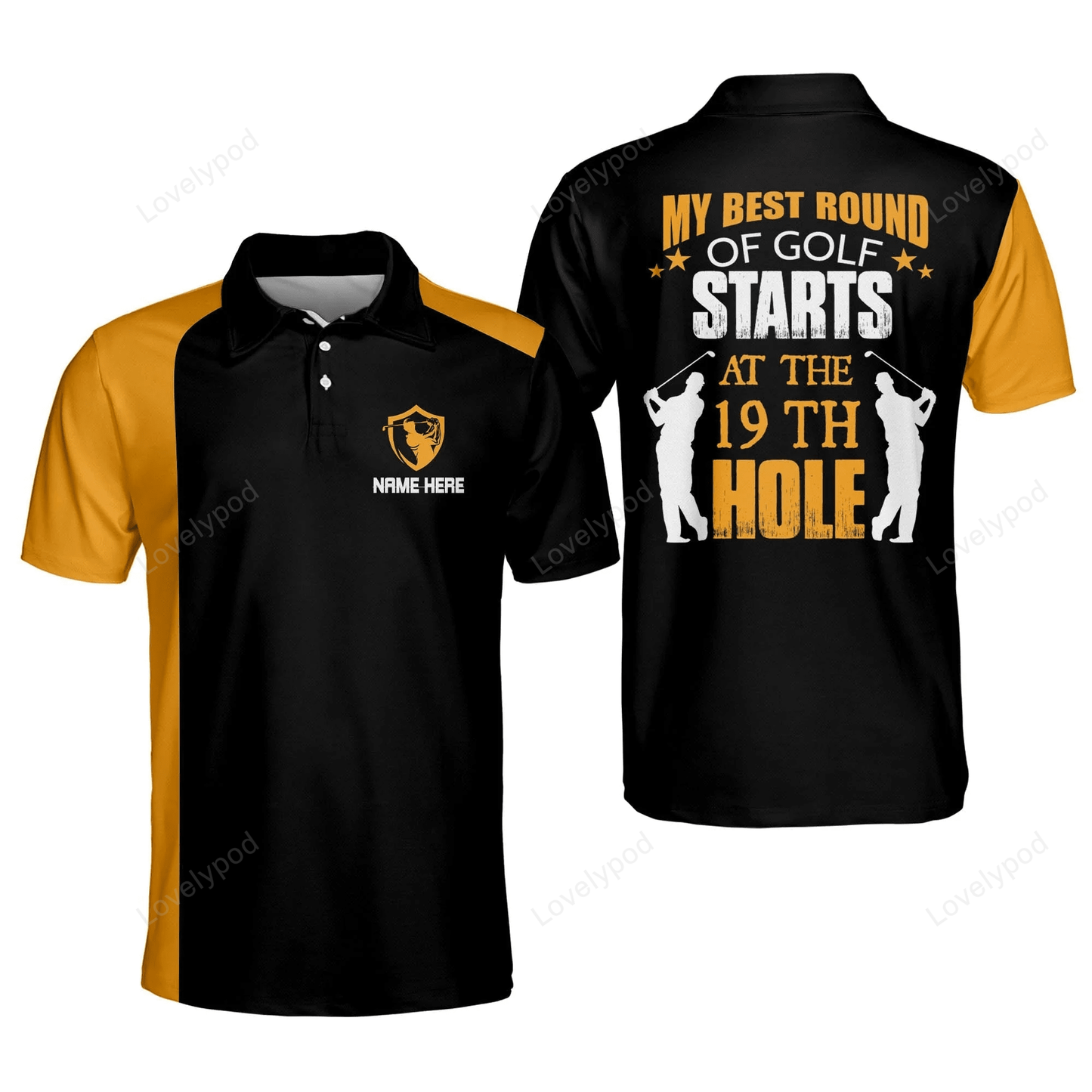 My best round of golf starts at the 19th hole golf polo shirt, custom name men's golf shirts short sleeve size s-5xl GY1259