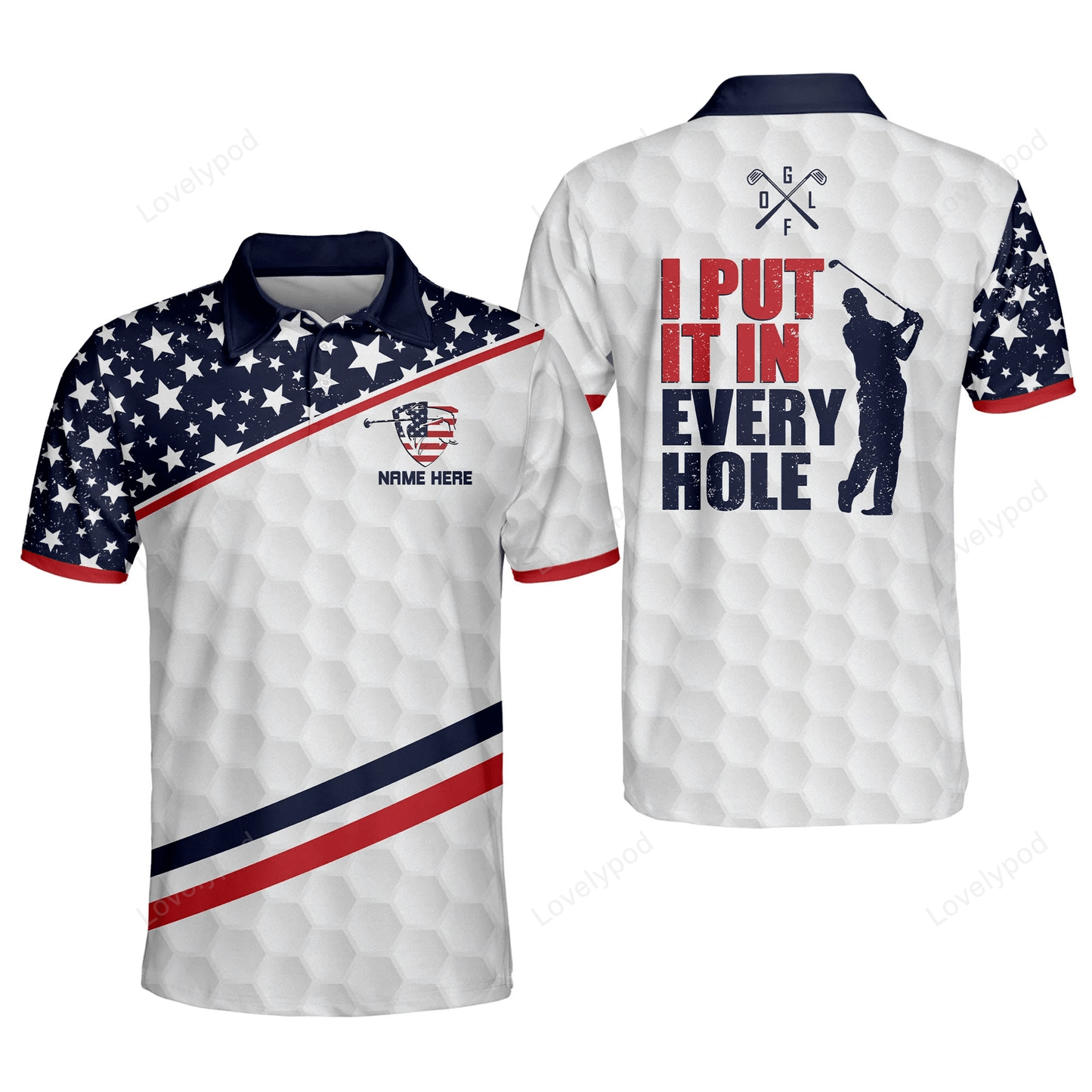 I put it in every hole golf polo shirt, custom name men's golf shirts short sleeve size s-5xl GY1279