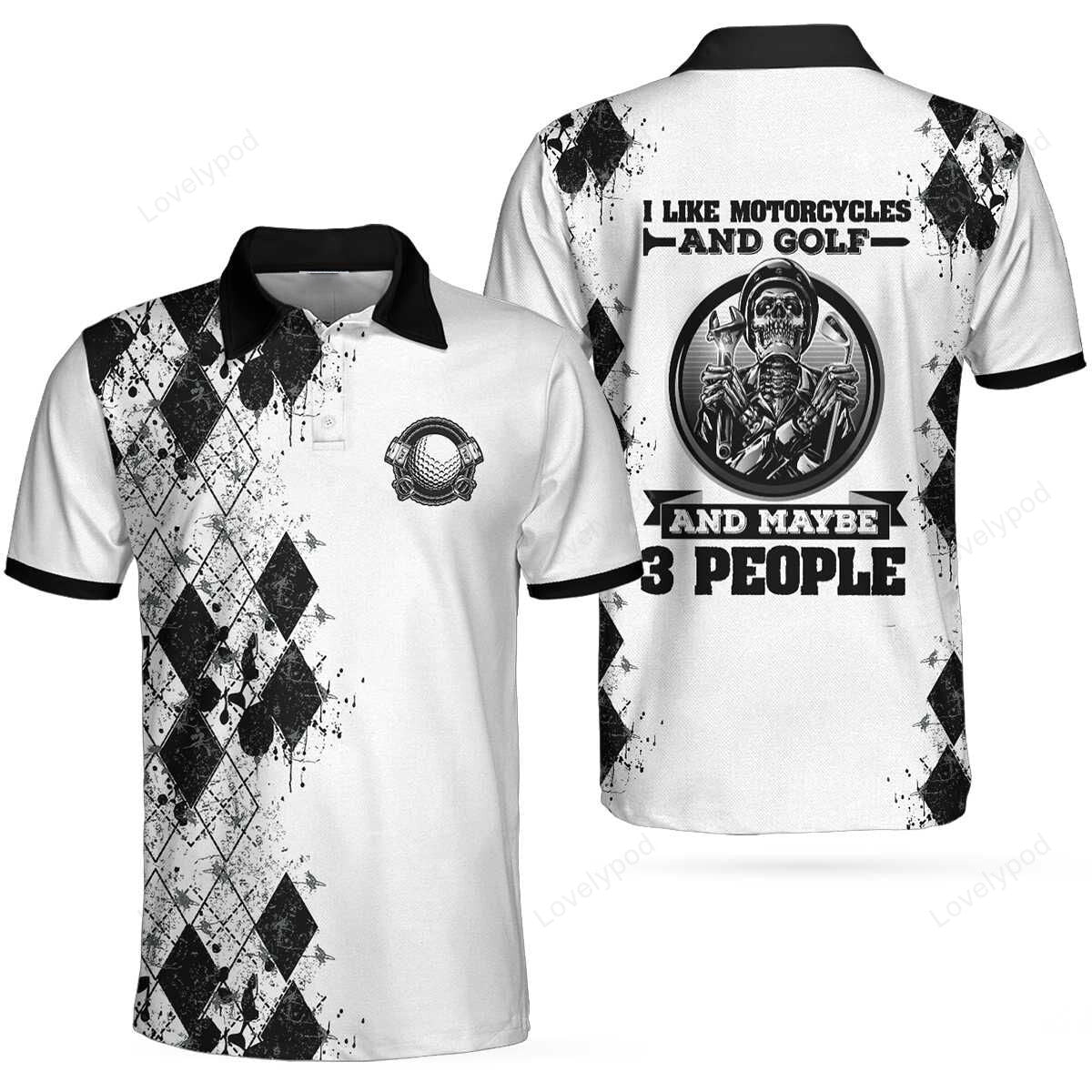 Golf i like motorcycles polo shirt for men GY1287