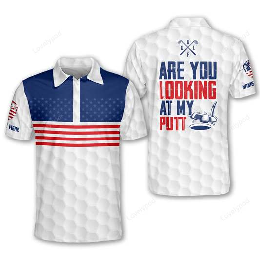 Are you looking at my putt golf polo shirt ,personalized golf polo shirts for men, men's golf shirts short sleeve dry fit GY1308