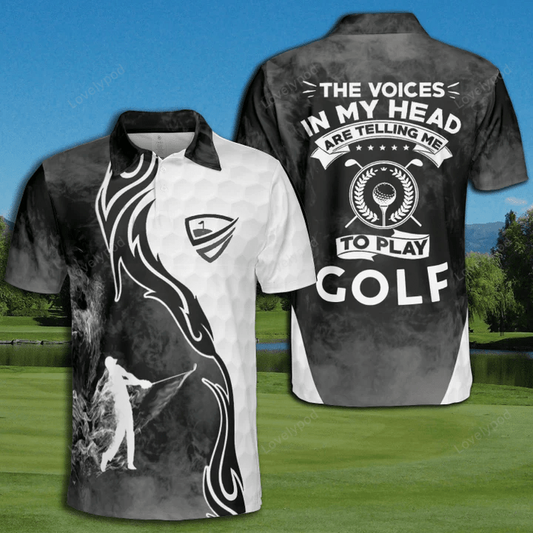 Golf voices in my head smoke tribal polo shirt for men GY1585