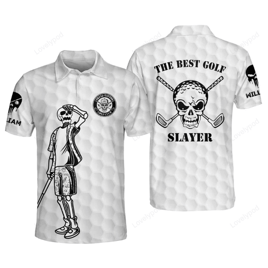 The best golf slayer men's golf polo shirt, golf shirt, men's golf gift, dad t-shirts gifts, golf ball tees GY1598