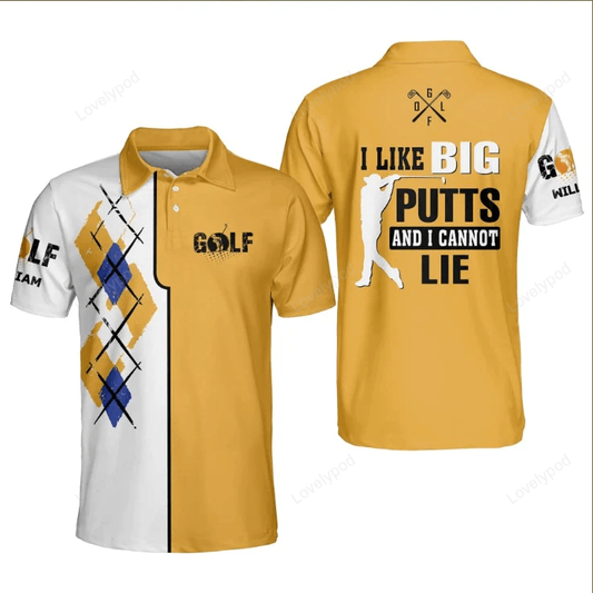 I like big putts and i cannot lie golf polo shirt, golf shirt for men, golf player gift GY1609