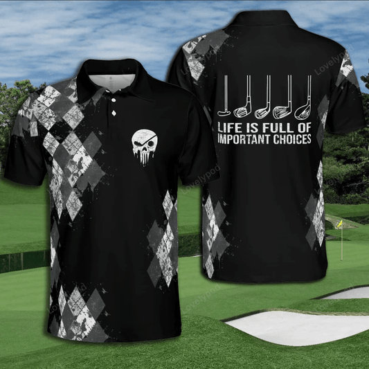 Golf life is full of important choices polo shirt for men GY1671