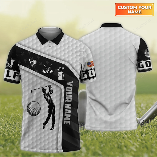 Golf customized name 3d all over printed golf polo shirt, gift for golf lover, team GY1668