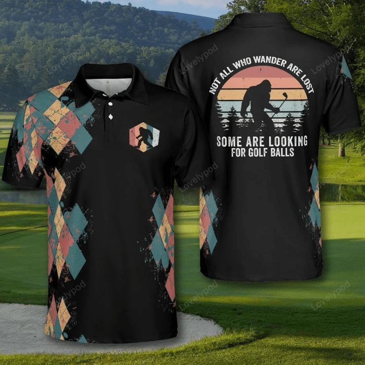 Golf not all who wander are lost polo shirt for men GY1680