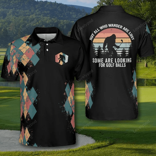 Golf not all who wander are lost polo shirt for men GY1680