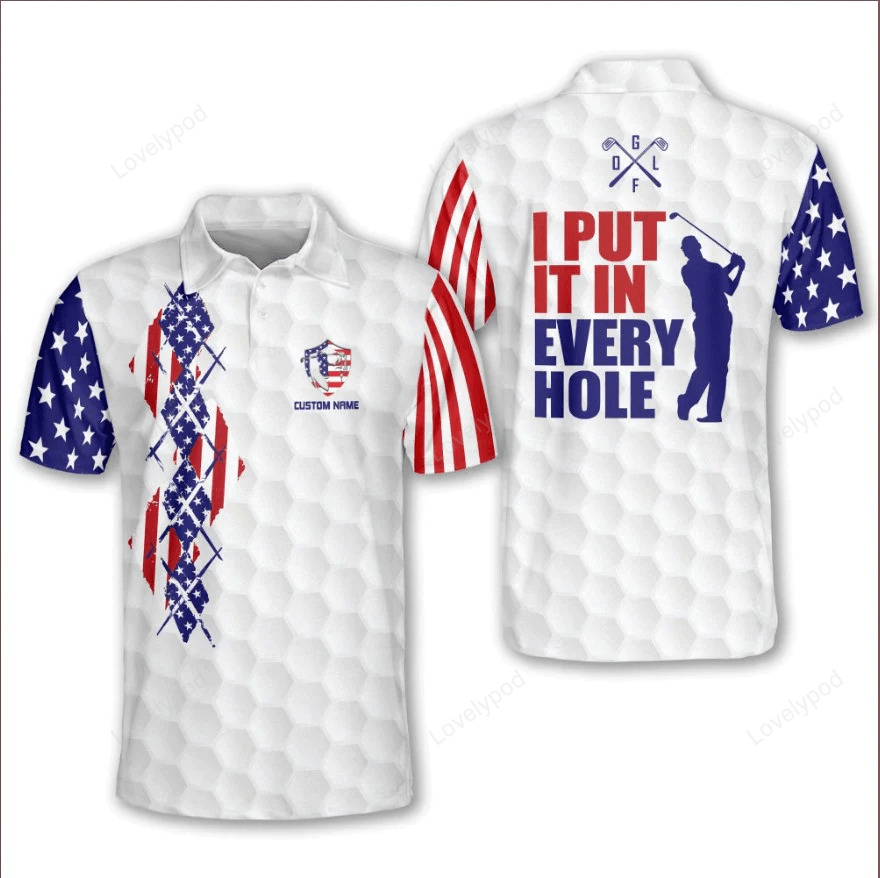 I put it in every hole golf polo shirt, men's golf gift, golf gift shirt, gifts for golfers GY1678