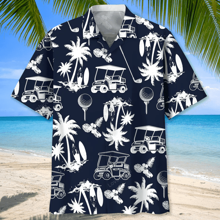 Golf black hawaiian shirt for men, golf life shirt, golf player gifts GY1699