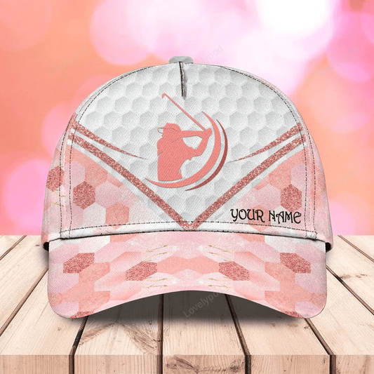 Customized golf cap for women, 3d classic cap all over print for golf women player CY0060
