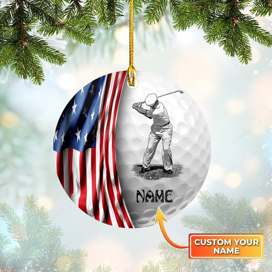 Golf man shaped ornament - ornaments gift golf lovers OY0007