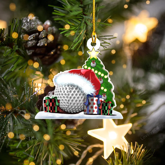 Golf shaped ornament christmas decor - golf lovers gift - christmas ornament gift OY0013