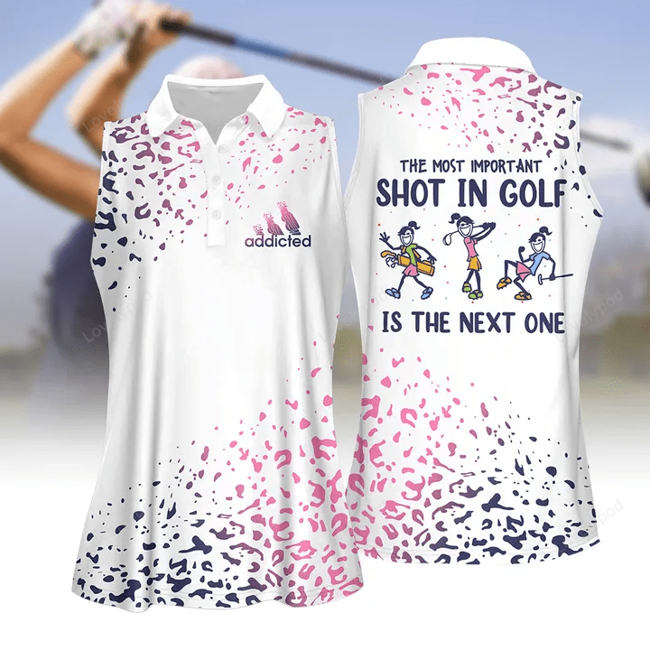 Addicted the next one women golf apparel, women short sleeve polo shirt, sleeveless polo shirt GY1827